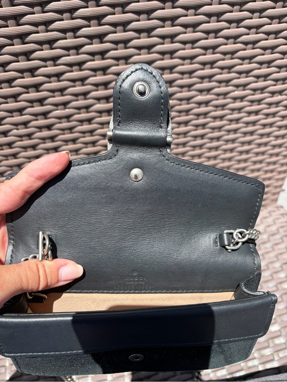 Gucci Suede Super Mini Dionysus Shoulder/crossbody Bag in Black - Picture 7 of 14